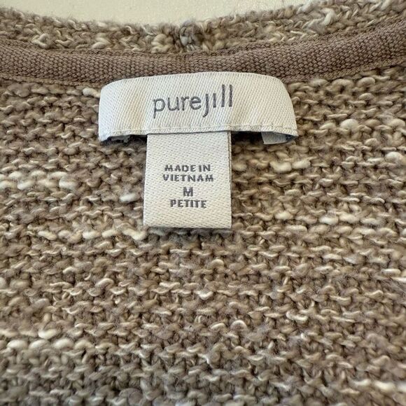 J. Jill Pure Jill Tweedy Beige Dropped Shoulder Swtr Sz MP Normcore, Beigecore - Picture 5 of 12